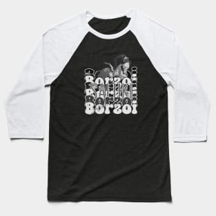 Dog Breed - Borzoi Canidae Saluki BLACK AND WHITE Shirt Baseball T-Shirt